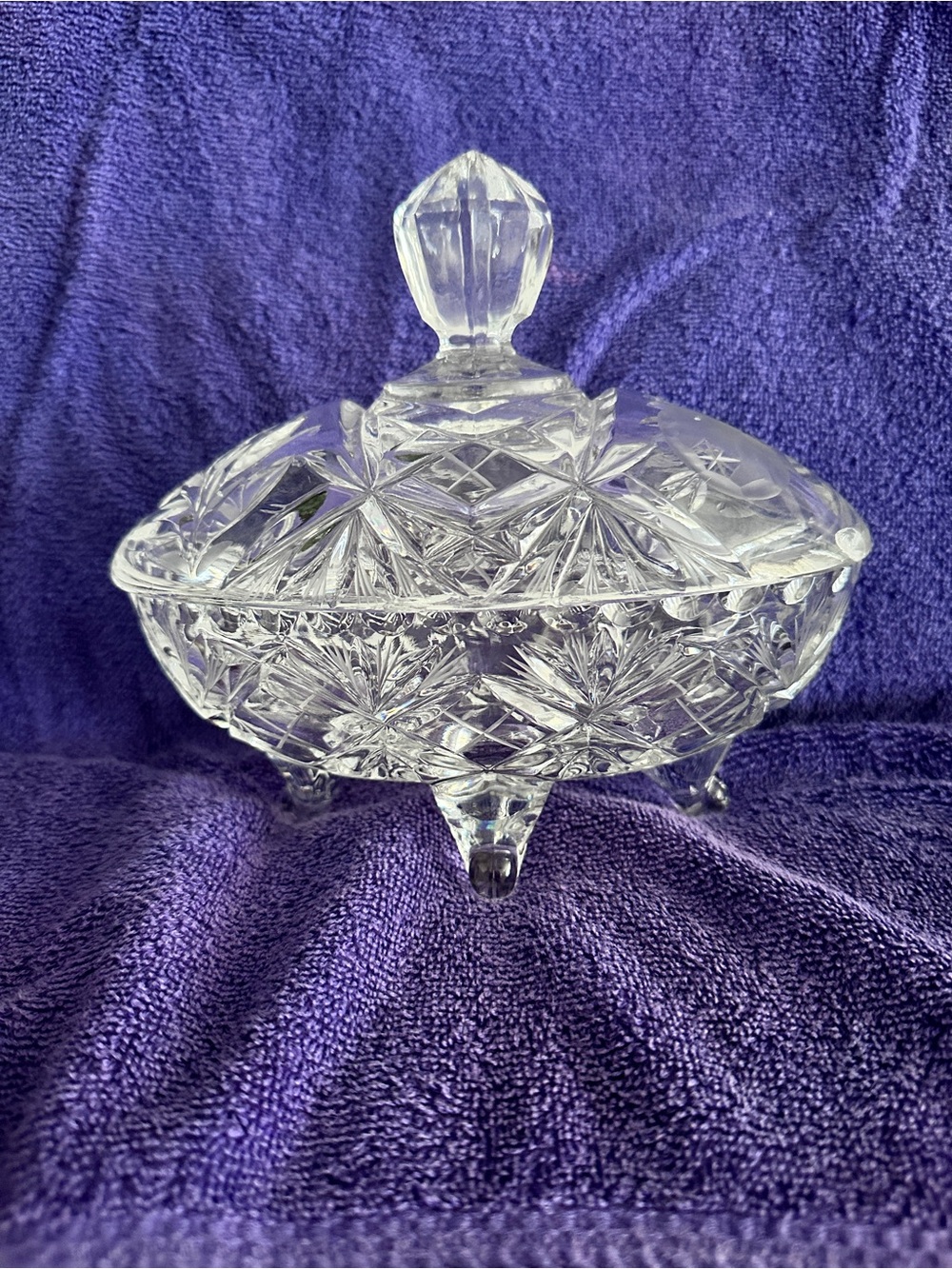 Bohemia Lead Crystal - RARE - Footed Candy Dish